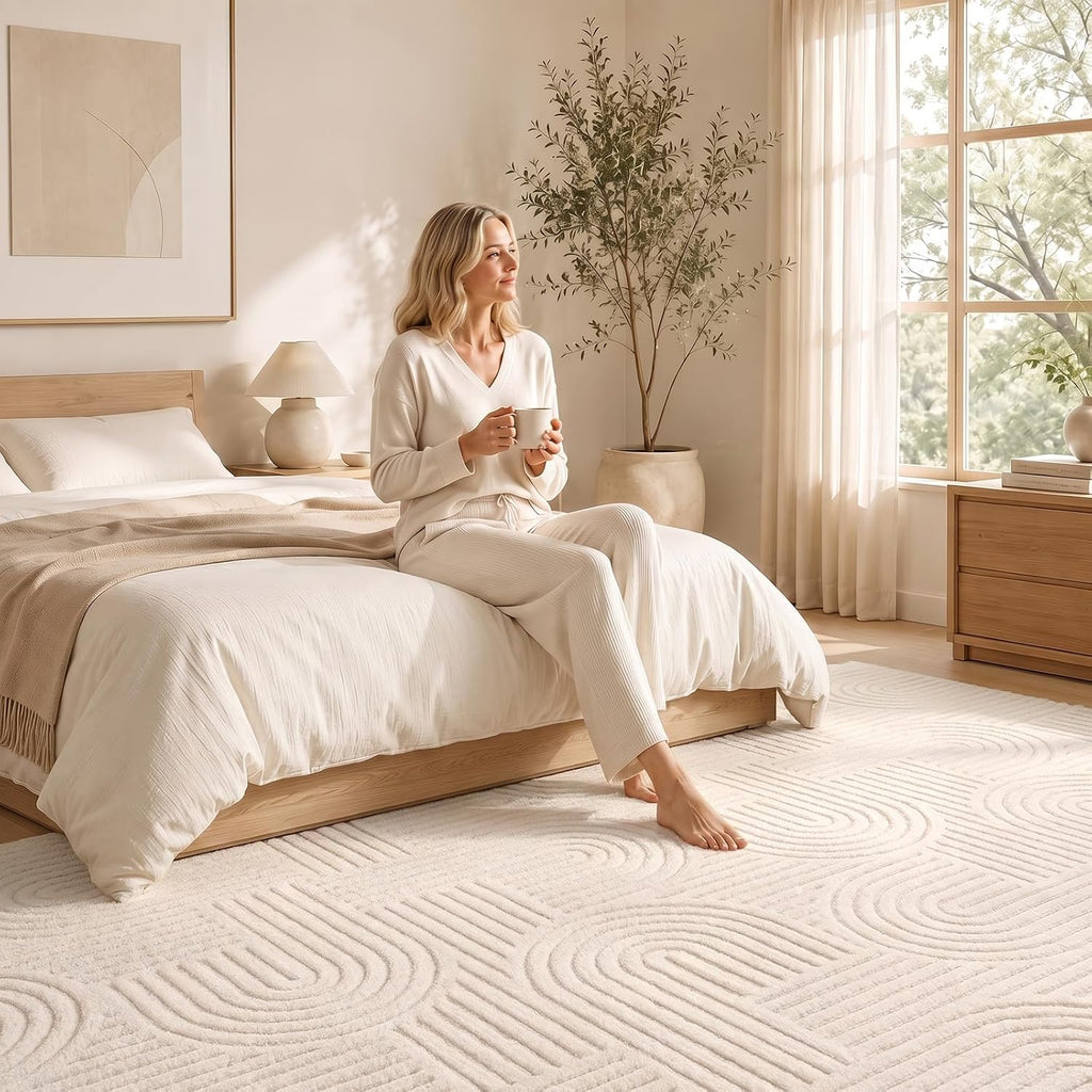 Beige Arch Washable Rug - Rugsco.ca