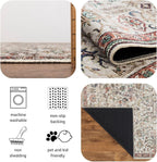 Turkish Rug Beige Brown Boho Living Room  Kitchen and Bedroom