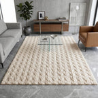 Pelo Diamond Cream Washable Rug - Rugsco.ca
