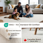 Crescent Cream Washable Rug - Rugsco.ca