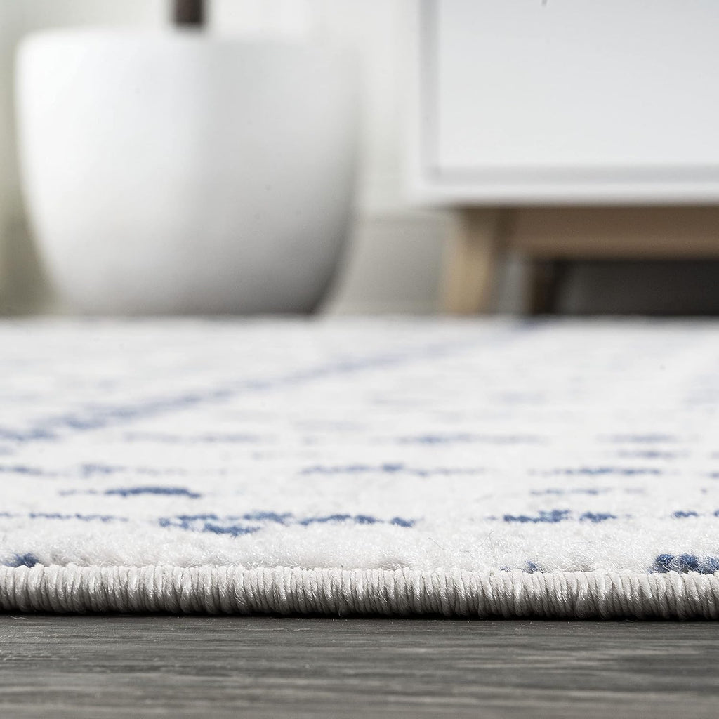 Bohemian Rug Classic 4x6 White and Blue Area Carpet