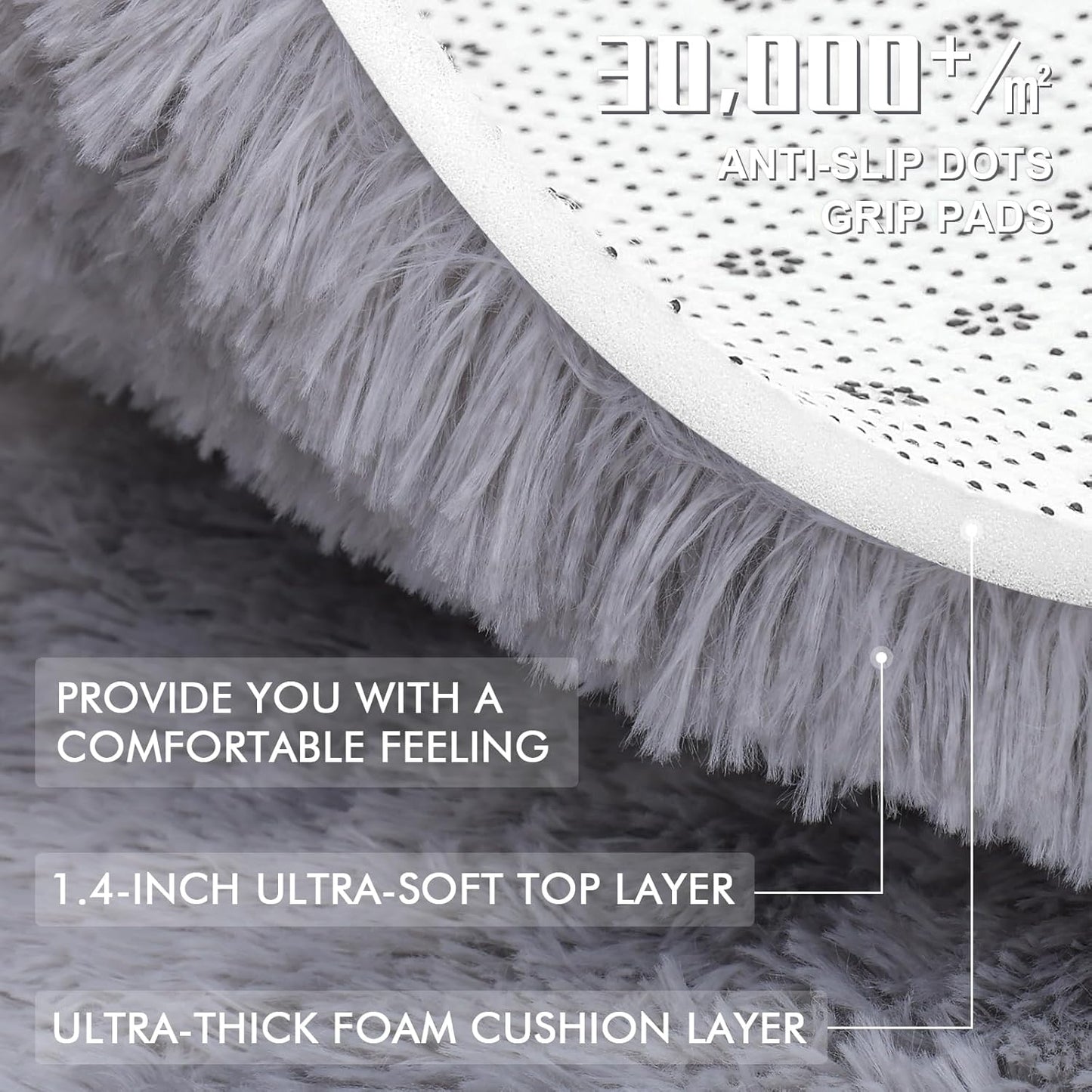 Rugsco Shag Rug Selection, Fluffy, Cozy & Machine Washable - rgc003