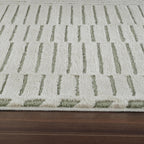 Boho Rug 4x6 High Quality Traditional White and Green Area Rug