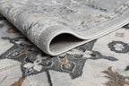 Persian Rug Boho Influenced Distressed Blue Grey  Area Rug