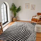 Boho Rug 4x6 High Quality Zebra White and Black Area Rug