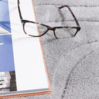 Pearl Grey Waves Washable Rug - Rugsco.ca