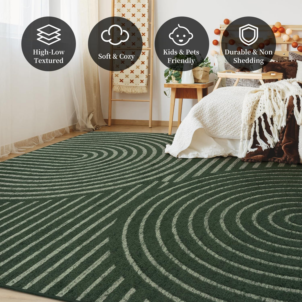 Green Boho Rug Rusgco