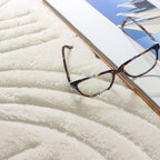 Velvet Crescent Cream Washable Rug - Rugsco.ca