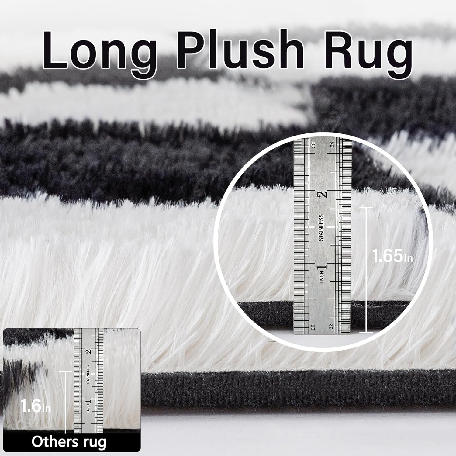 Checkerd Shag Rug