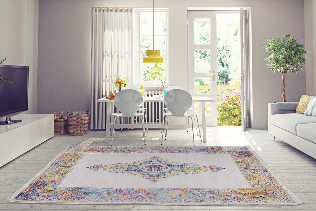 Joy Rug Collection Tribal Rug 5x7 Traditional Patterned Multicolor Area Rug  