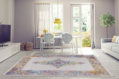 Joy Rug Collection Tribal Rug 5x7 Traditional Patterned Multicolor Area Rug  