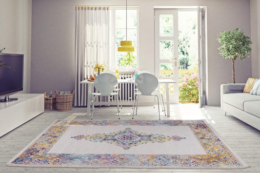 Joy Rug Collection Tribal Rug 5x7 Traditional Patterned Multicolor Area Rug  