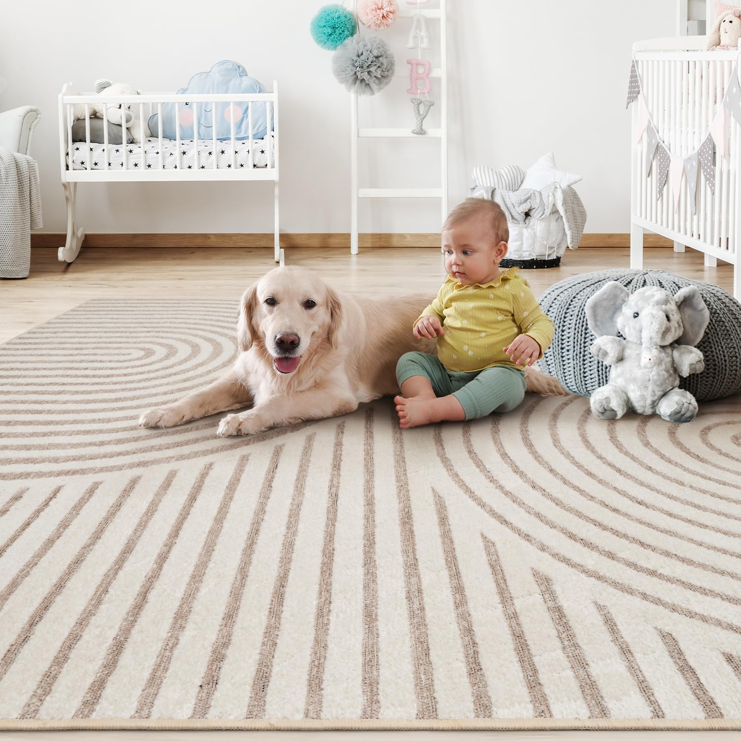 Beige Boho Rug Rusgco