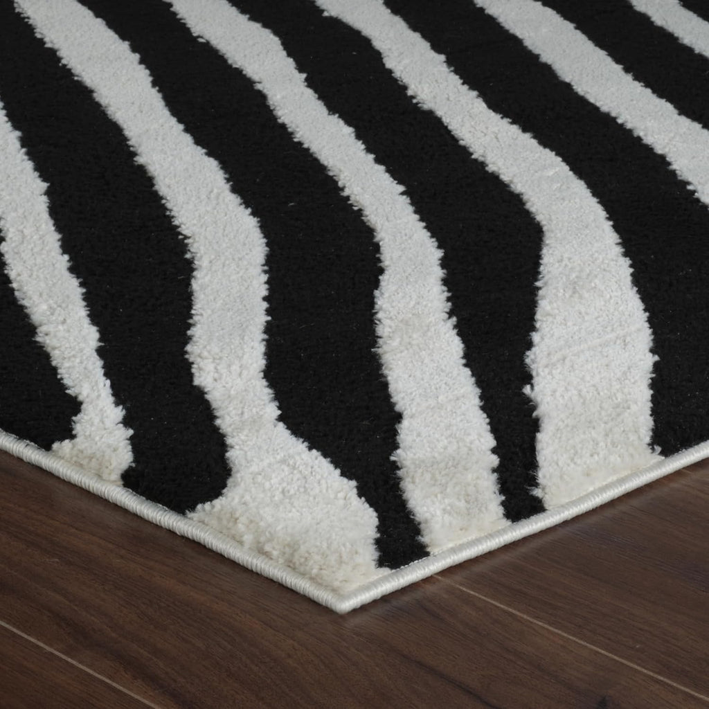Boho Rug 4x6 High Quality Zebra White and Black Area Rug