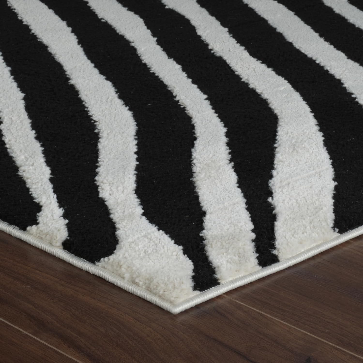 Boho Rug 4x6 High Quality Zebra White and Black Area Rug