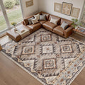 Brown Moroccan Boho Washable Rug - Rugsco.ca
