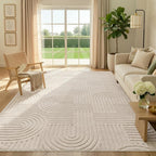 Beige Arch Washable Rug - Rugsco.ca