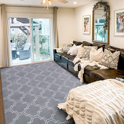 Grey And White Area Rug