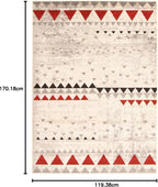 Bohemian Rug Classic 4x6 Beige and Red Area Carpet