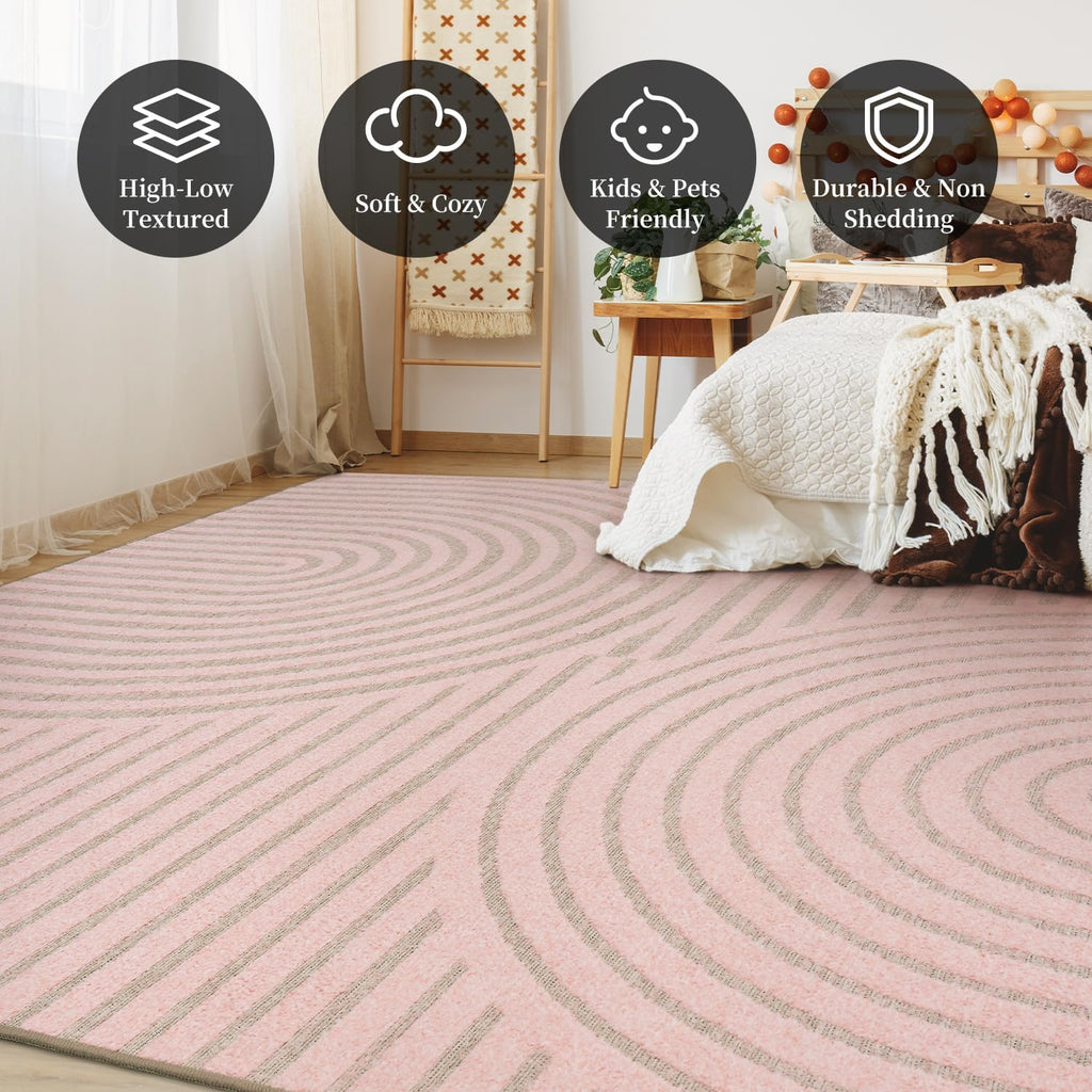 Pink Boho Rug Rusgco