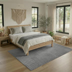Grey Geometric Washable Rug - Rugsco.ca