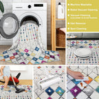 Modern Washable Rug Boho Inspired Non-Slip Multicolor Area Rug Carpet