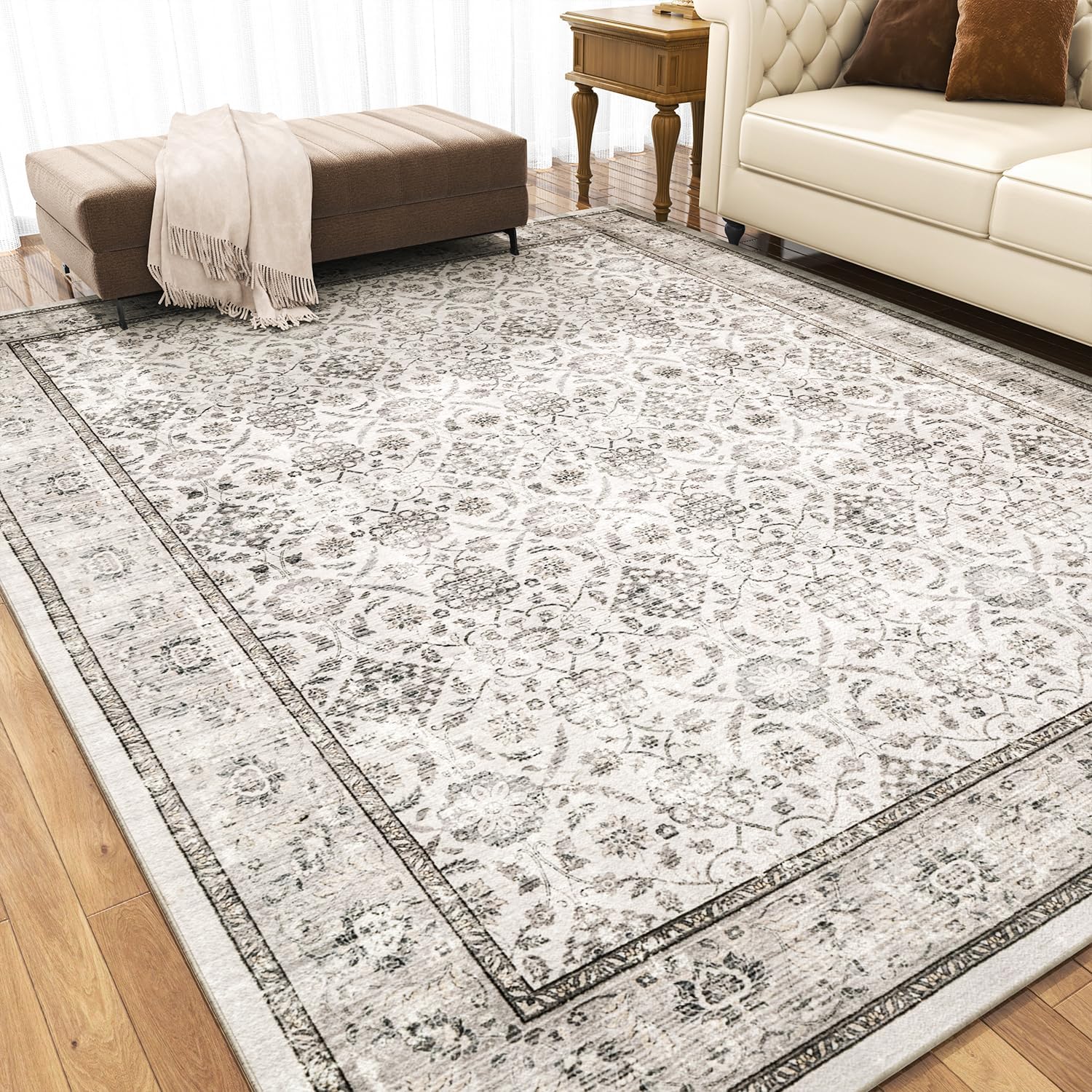 Floral Vintage Rug Living Room and Bedroom