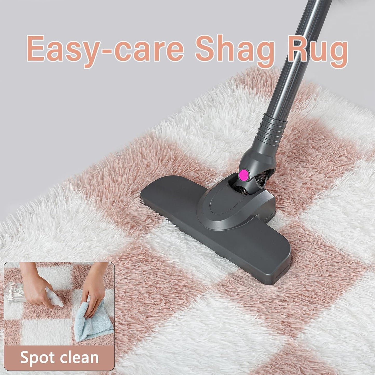 Checkerd Shag Rug