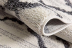 Modern Abstract Rug 4x6 White Grey Boho Modern  Living Room Kitchen and Bedroom Area Rug