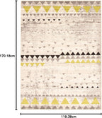 Bohemian Rug Classic 4x6 Beige and Yellow Area Carpet