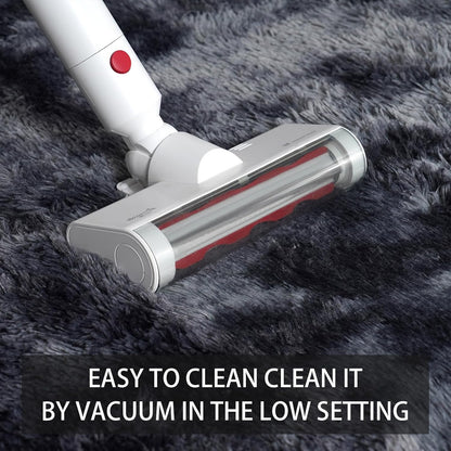 Shag Rug Large Size Cloud Black / Grey Fluffy Machine Washable Area Rug