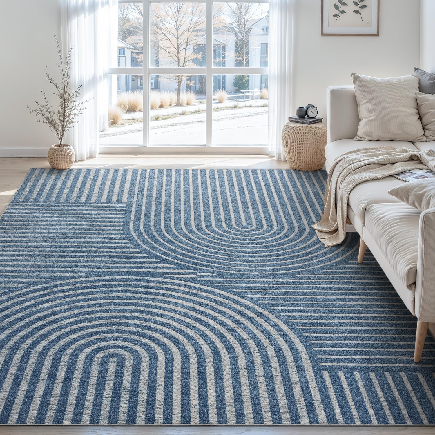Blue Boho Rug Rusgco