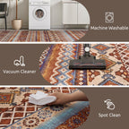 Multi Color Moroccan Boho Washable Rug - Rugsco.ca