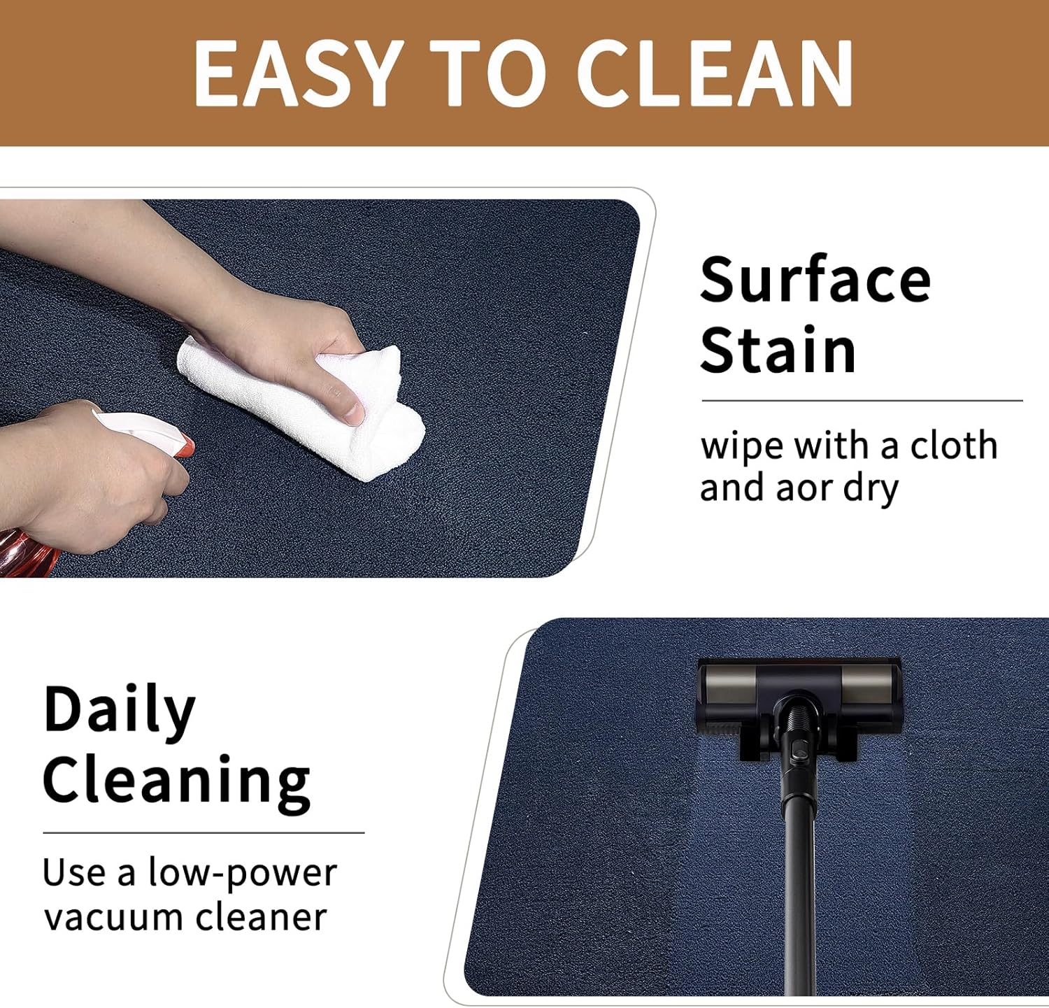 Shag Rug Extra Large Soft Fluffy Washable Area Rug Navy Blue