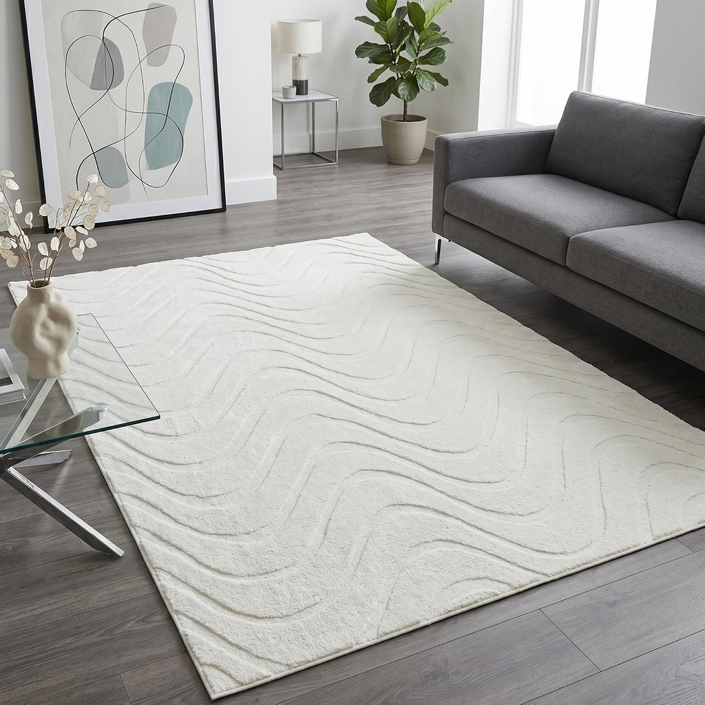 Pearl White Washable Rug - Rugsco.ca