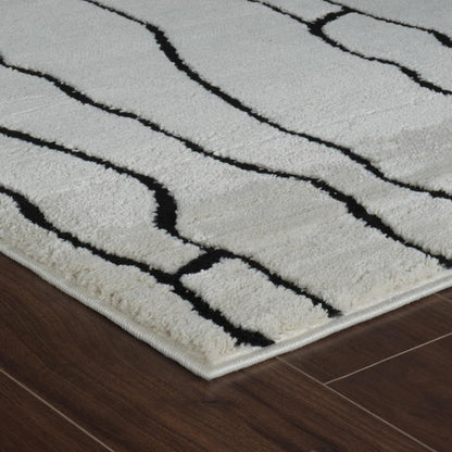 Boho Rug 4x6 High Quality White and Black Area Rug