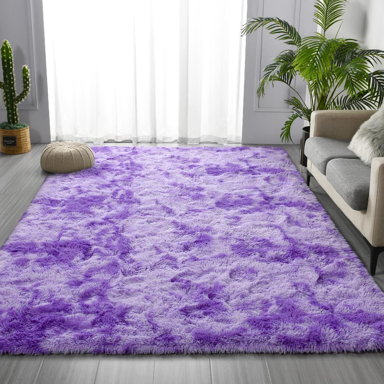 Area Rug Purple Shag