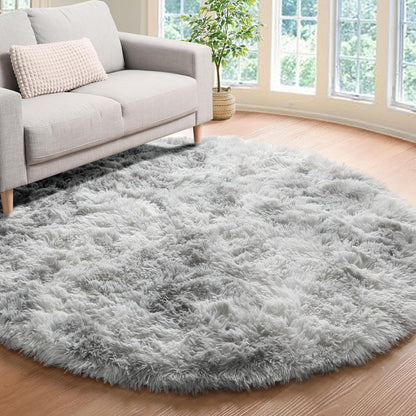 Round Fluffy Rugs Living Room & Bedroom Rug & Kids Room - rgc-00190