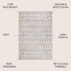 Bohemian Rug Classic 4x6 Beige and Multi Colors Area Carpet