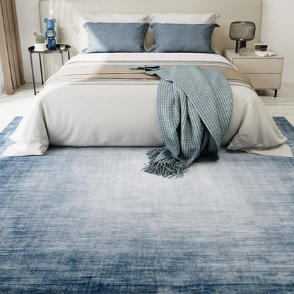 Modern Rug Blue  Abstract Non Slip Modern  Living Room Kitchen and Bedroom