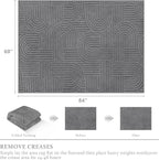Grey Geometric Washable Rug - Rugsco.ca