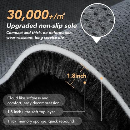 Round Fluffy Rugs Living Room & Bedroom Rug & Kids Room - rgc-00190