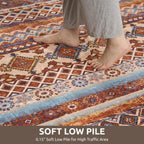 Multi Color Moroccan Boho Washable Rug - Rugsco.ca