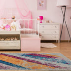 Modern Rug Abstract 4x6 Multicolor Area Rug