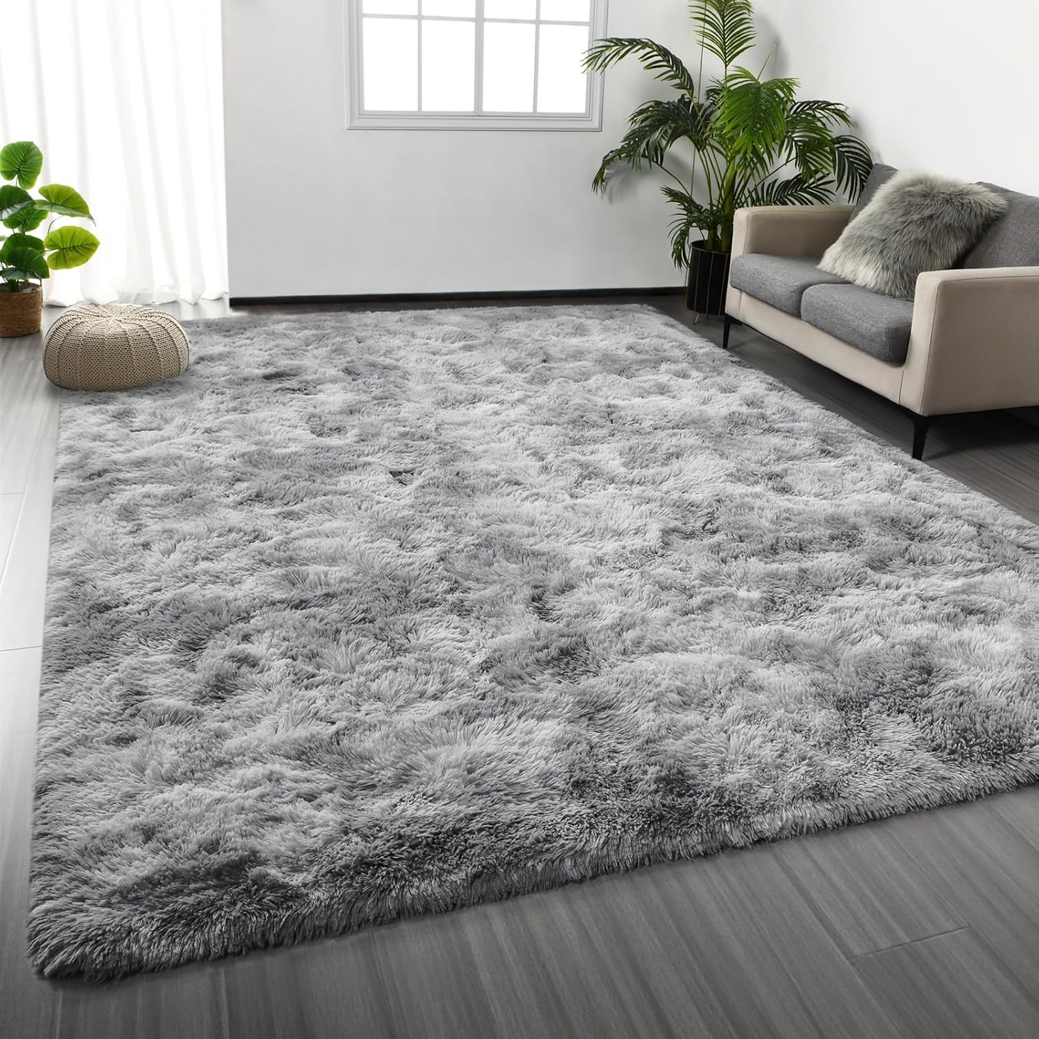 Area Rug Grey Shag