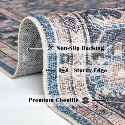 Vintage Blue Rug Living Room and Bedroom