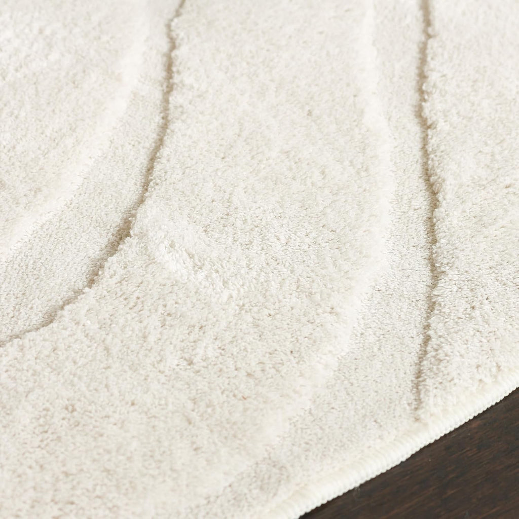 Pearl Cream Waves Washable Rug - Rugsco.ca