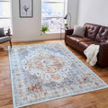 Modern Washable Rug Boho Non-Slip Beige and Grey Area Rug 