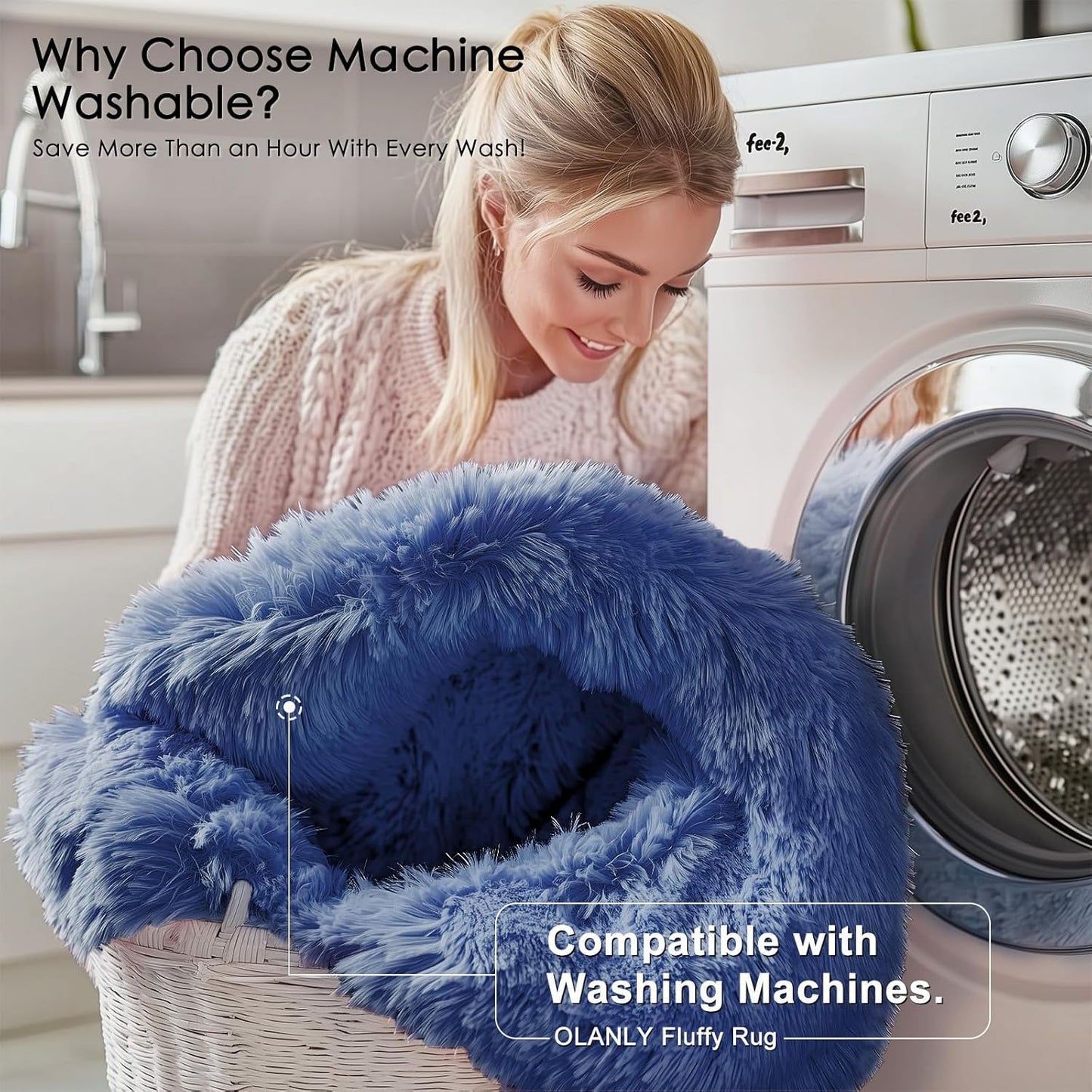 Round Fluffy Rugs Living Room & Bedroom Rug & Kids Room - rgc-00190