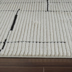 Boho Rug 4x6 High Quality Abstract White and Black Area Rug
